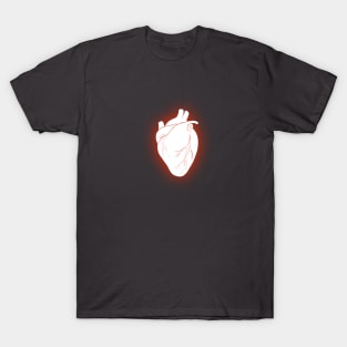 red neon heart t-shirt T-Shirt